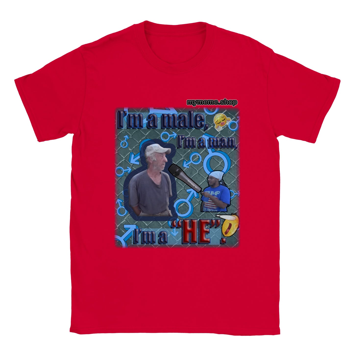 I'm a Male, I'm a Man, I'm a He T-shirt