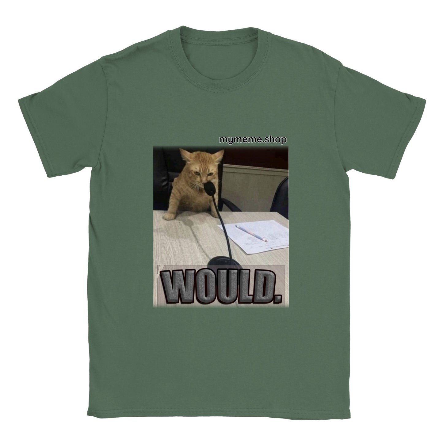 Would. Podcast cat T-shirt