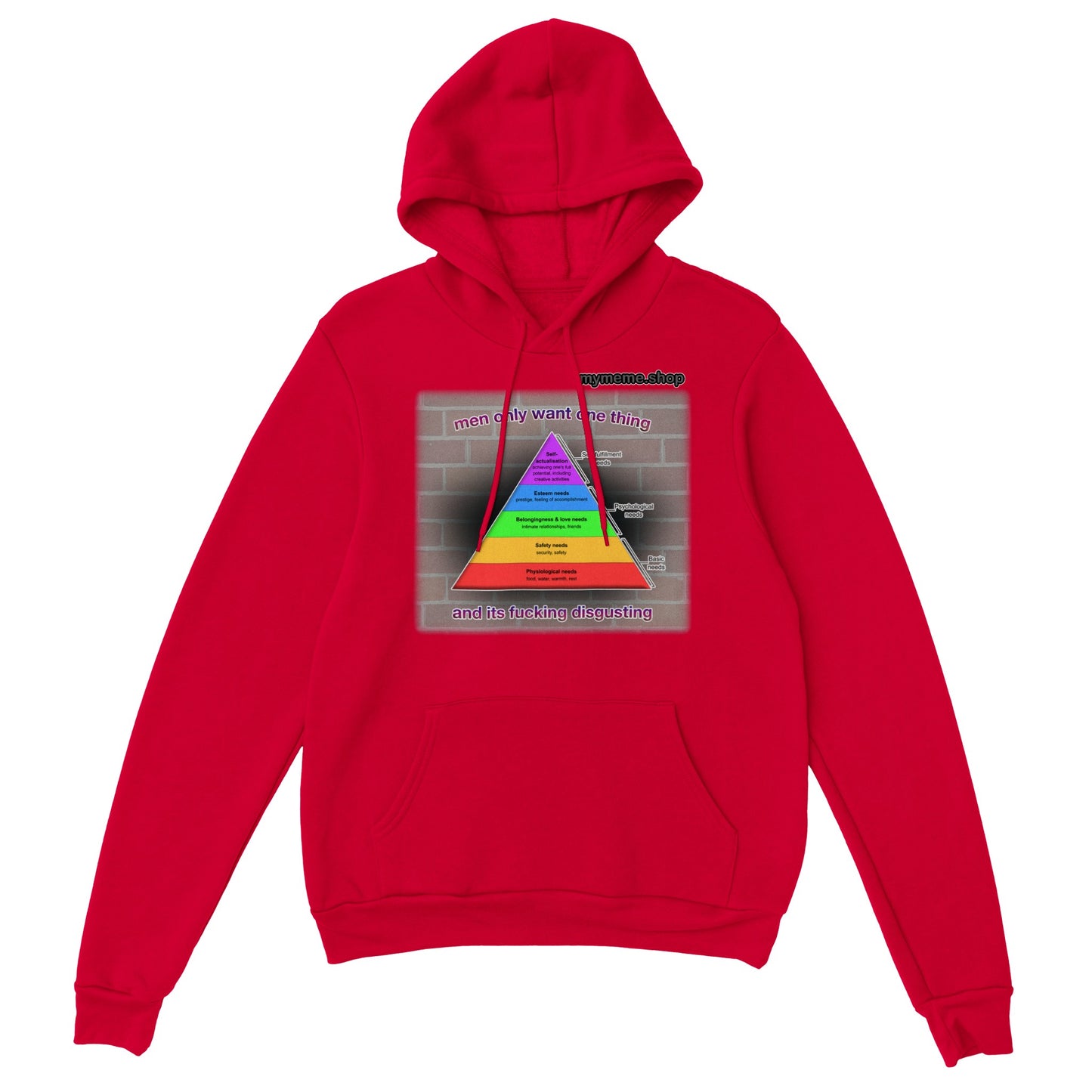 Men only want one thing "Pyramid of basic needs" and it's xxxxing disgusting Hoodie