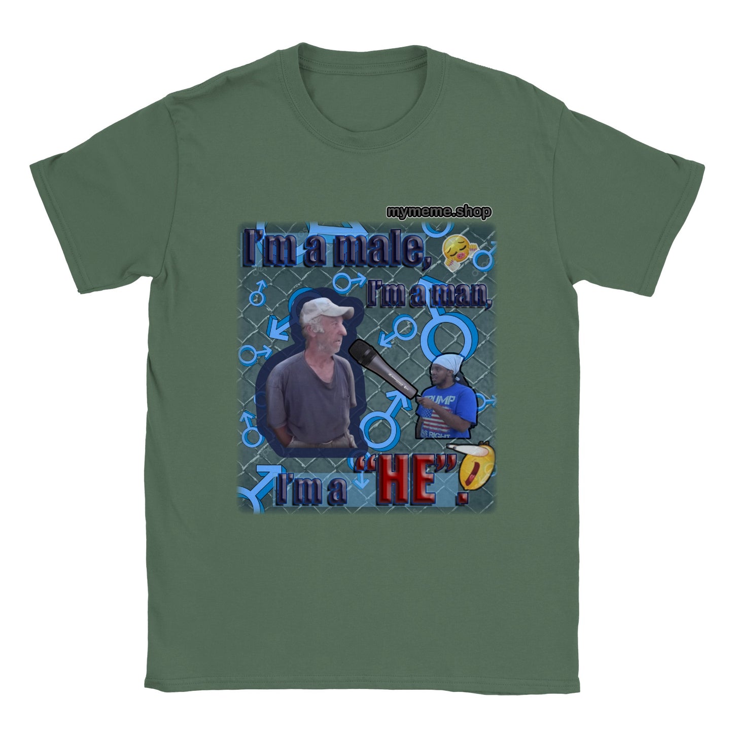 I'm a Male, I'm a Man, I'm a He T-shirt