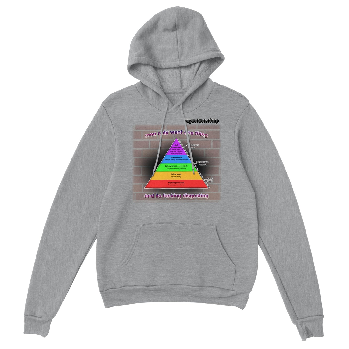 Men only want one thing "Pyramid of basic needs" and it's xxxxing disgusting Hoodie