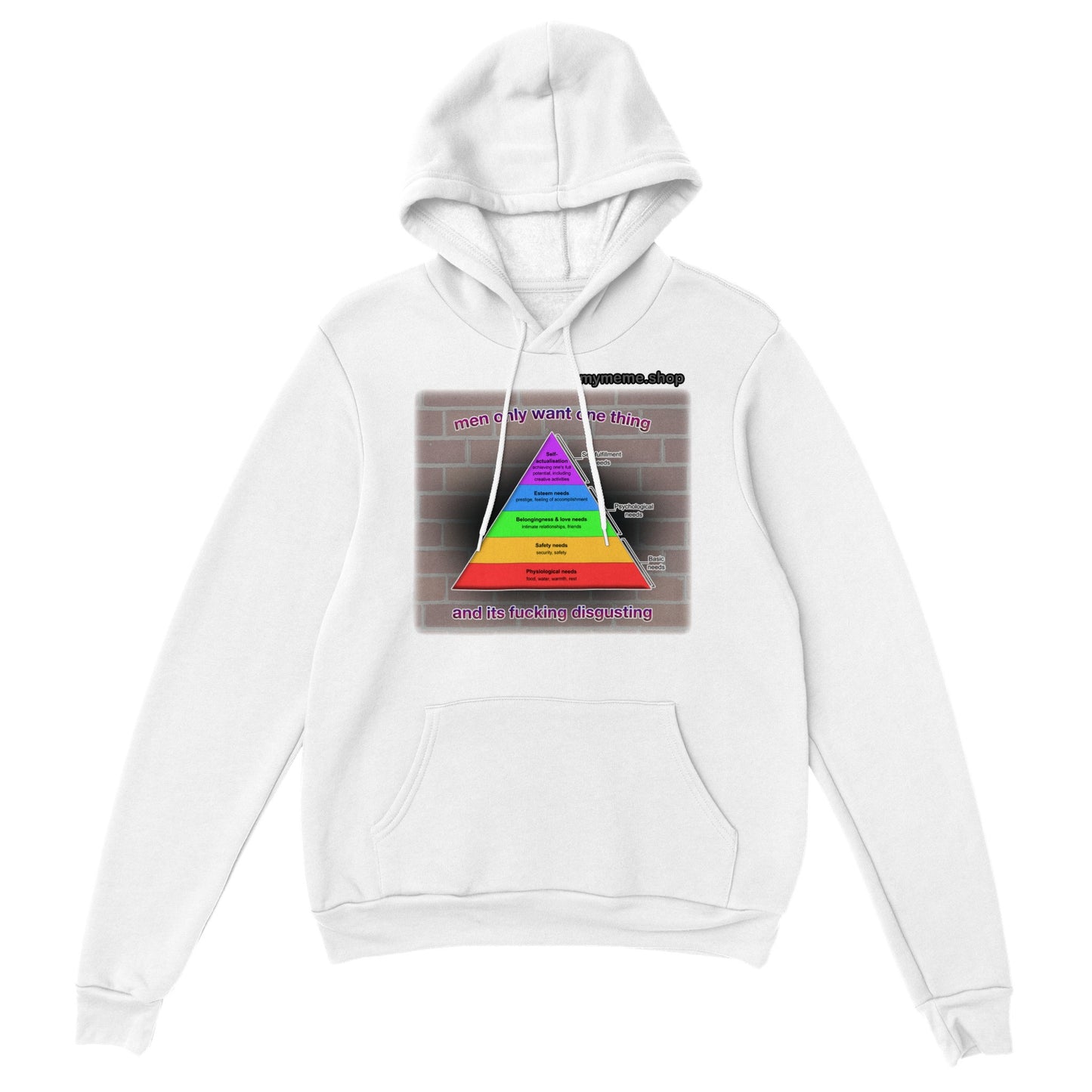 Men only want one thing "Pyramid of basic needs" and it's xxxxing disgusting Hoodie